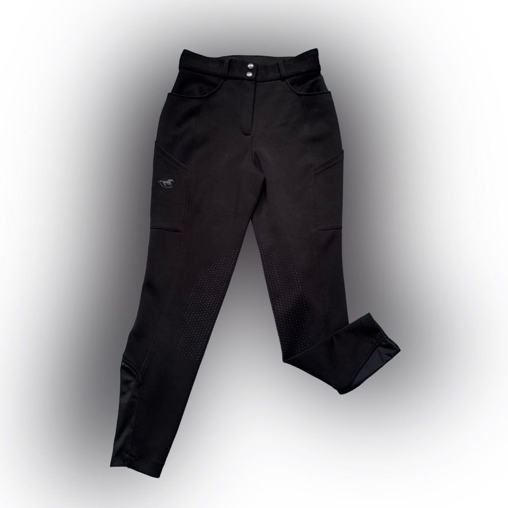 Piper by SmartPak Black Knee Patch Breeches Women’s 28R Equestrian Riding Attire